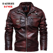 Load image into Gallery viewer, 2019 Men's Natural Real Leather Jacket Men Motorcycle Hip Hop Biker Winter Coat Men Warm Genuine Leather Jackets plus size 3XL
