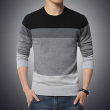 Load image into Gallery viewer, 2020 Autumn Casual Men's Sweater O-Neck Striped Slim Fit Knittwear Mens Sweaters Pullovers Pullover Men Pull Homme M-3XL
