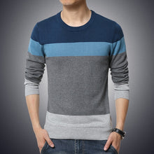 Load image into Gallery viewer, 2020 Autumn Casual Men's Sweater O-Neck Striped Slim Fit Knittwear Mens Sweaters Pullovers Pullover Men Pull Homme M-3XL
